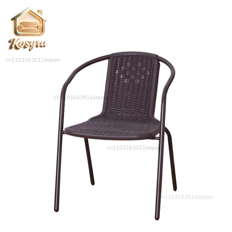 Outdoor Furniture Metal Chairs - Cadeira Plástica Impermeável para Exterior, Imitação