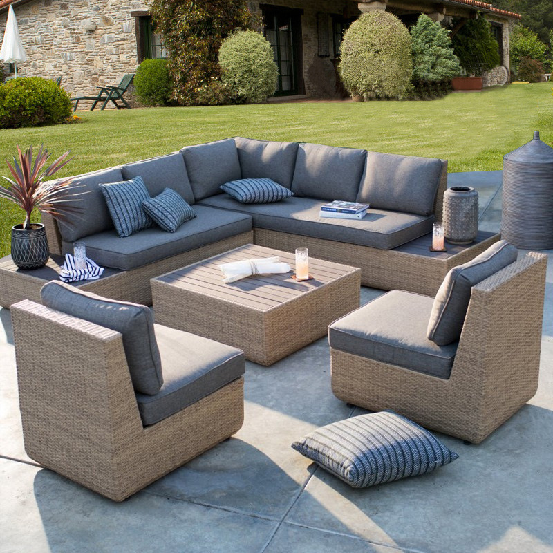 Outdoor Furniture Metal Chairs - Conjunto de Móveis de Rattan para