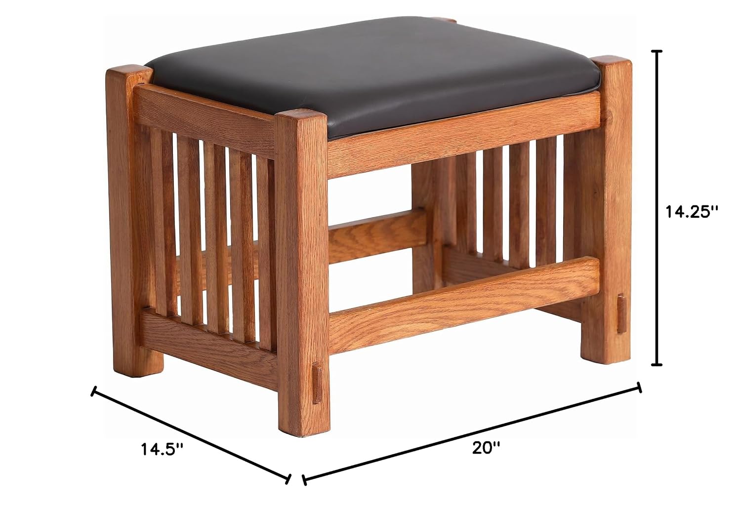 Puff de Madeira Mission Oak co - Outdoor Furniture Wood avaliação e preço